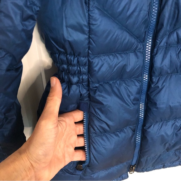 Athleta EUC Banner Peak Down Coat in peacock blue puffer jacket Fitted Sz XXS - Picture 7 of 16